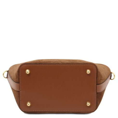 Glacette - Suede leather bucket bag